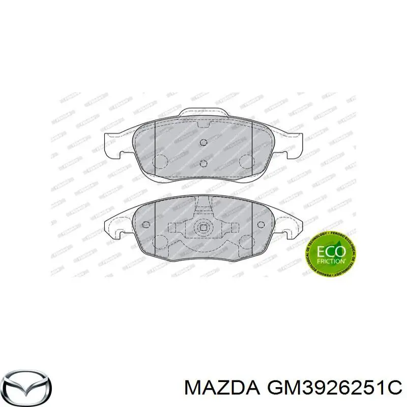 GM3926251C Mazda disco de freno trasero