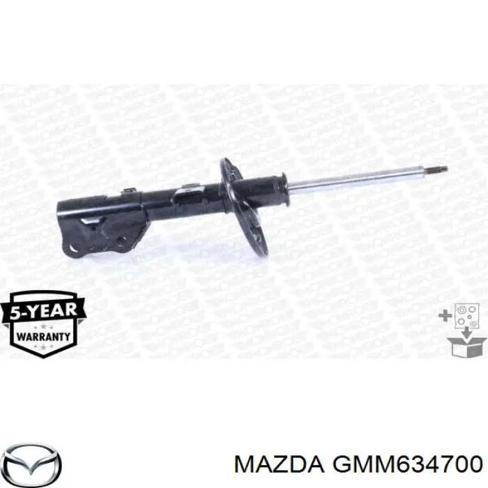 GMM634700 Mazda amortiguador delantero derecho