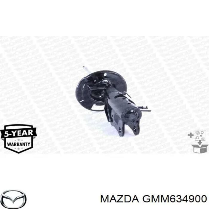 GMM634900 Mazda amortiguador delantero izquierdo