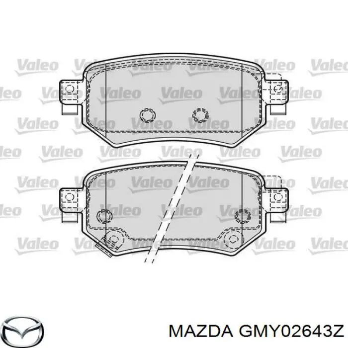 Pastillas de freno traseras GMY02643Z Mazda