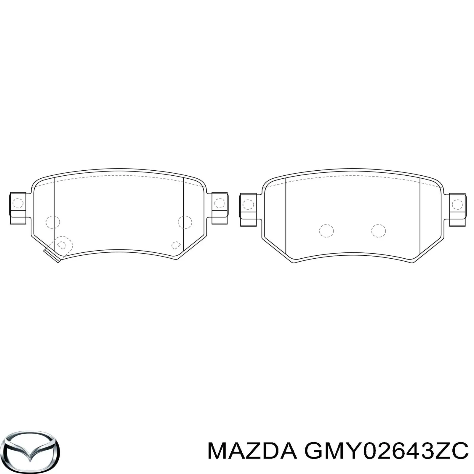 GMY02643ZC Mazda Pastillas freno traseras