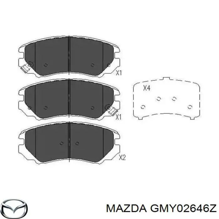 Kit de reparación de pinzas de freno trasero GMY02646Z Mazda