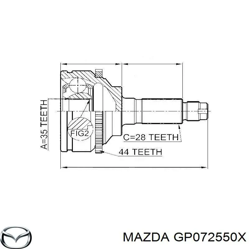 GP072550X Mazda junta homocinética interior delantera derecha
