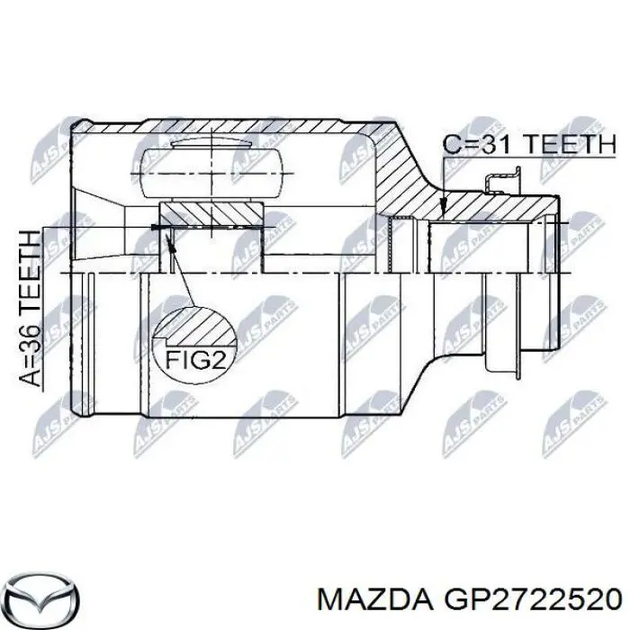 Junta homocinética interna delantera derecha Mazda GP2722520 precio, desde 65,13 EUR