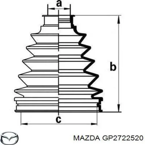 GP2722520 Mazda Junta homocinética interna delantera derecha