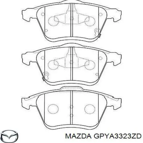 GPYA3323ZD Mazda pastillas de freno delanteras