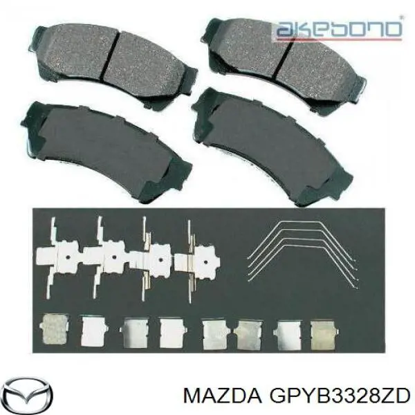 GPYB3328ZD Mazda pastillas de freno delanteras