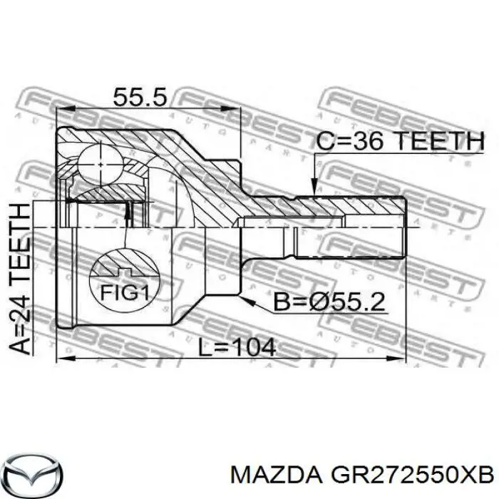 Junta homocinética exterior delantera Mazda GR272550XB precio, desde 46,82 EUR