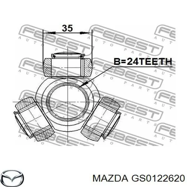 0511-M323FLH Febest junta homocinética interior delantera izquierda