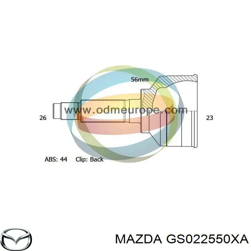 Árbol de transmisión delantero derecho para Mazda 323 (BA)