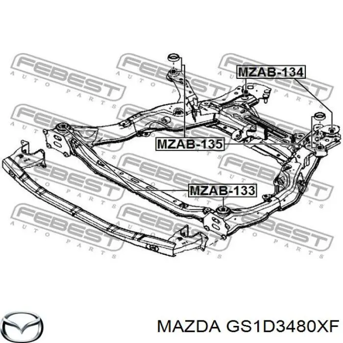 Comprar GS1D3480XF Mazda Puente delantero