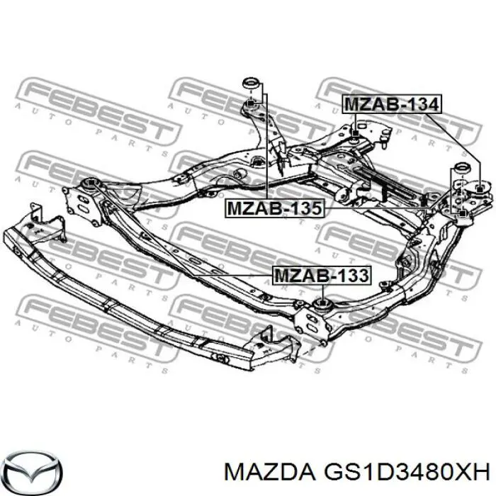 Comprar GS1D3480XH Mazda Puente delantero