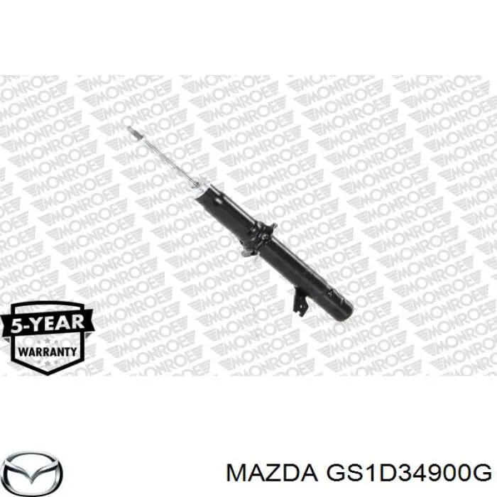 Amortiguador delantero izquierdo GS1D34900G Mazda