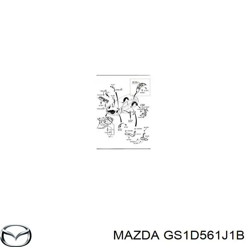 Guardabarros interior, aleta trasera, izquierdo para Mazda 6 (GH)