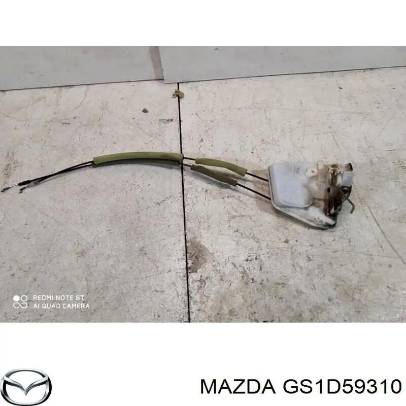 GS1D59310 Mazda cerradura de puerta delantera izquierda