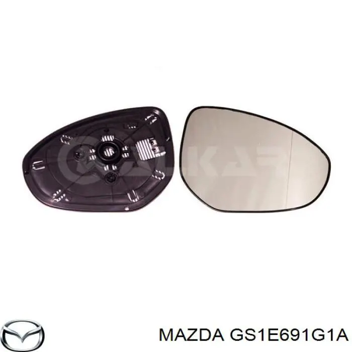 Comprar GS1E691G1A Mazda Cristal de espejo retrovisor derecho