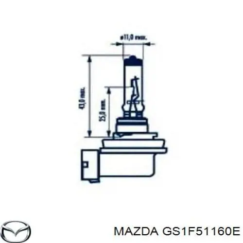 Comprar GS1F51160G Mazda Piloto trasero exterior izquierdo