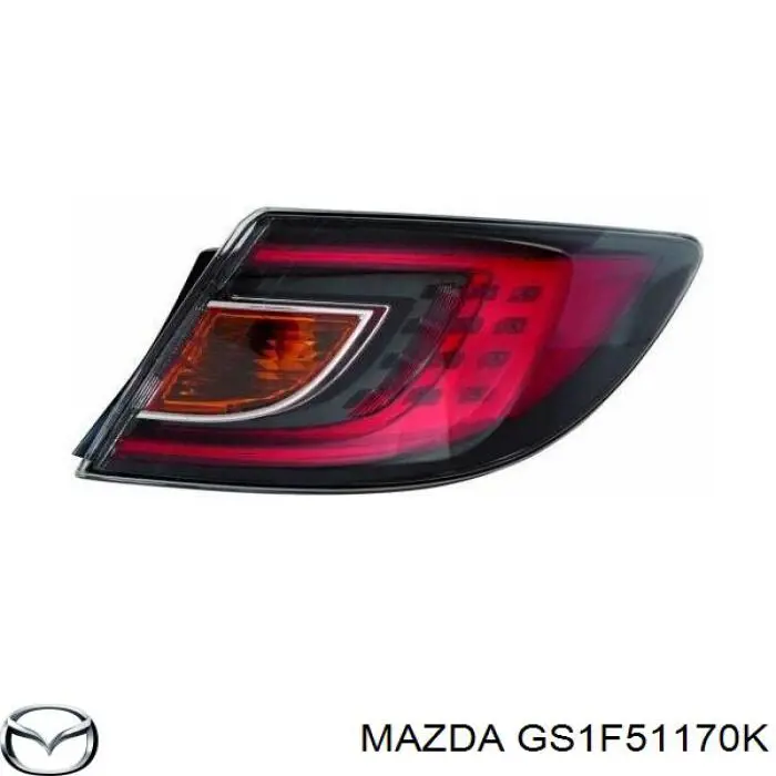 Piloto trasero exterior derecho GS1F51150K Mazda