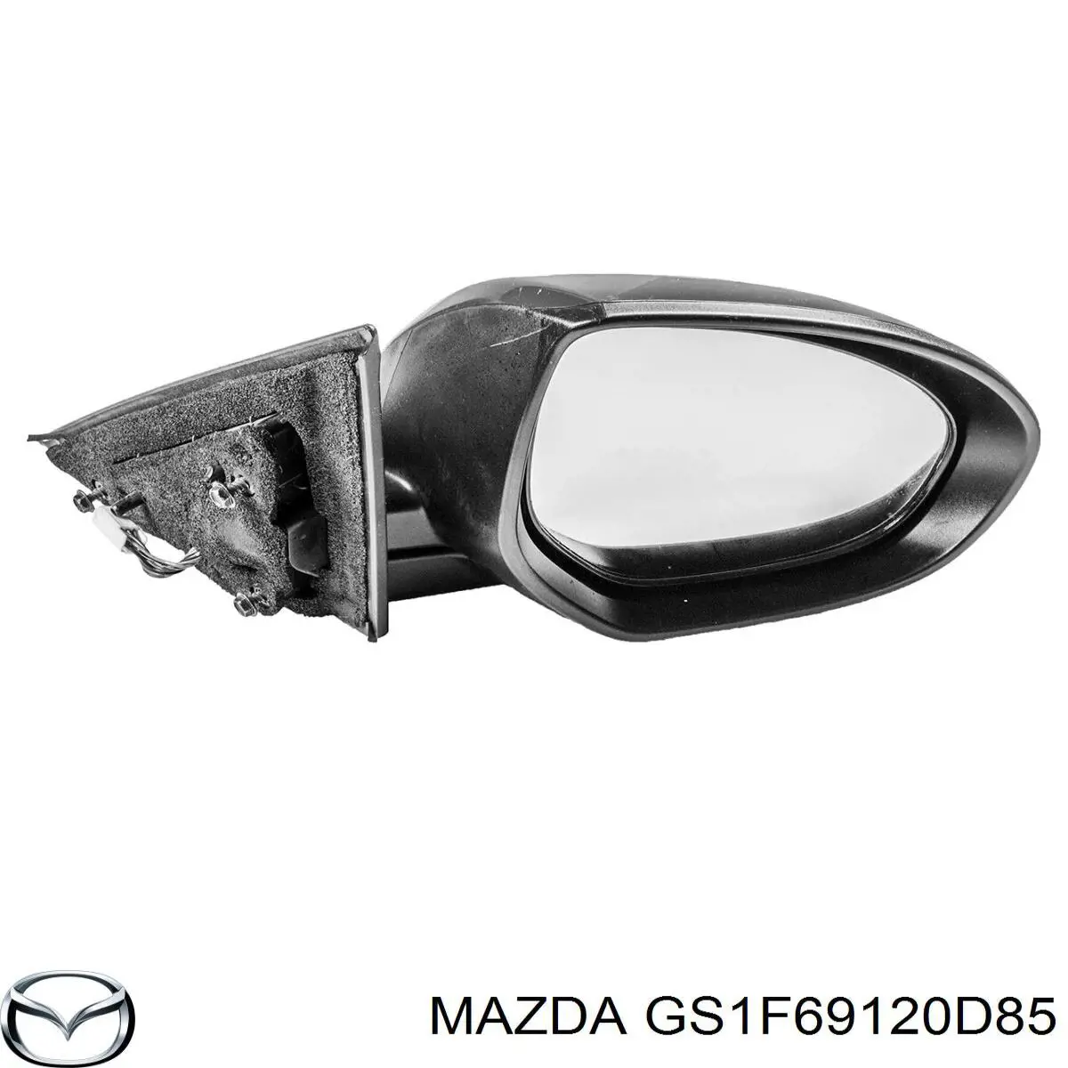 GS1F69120D85 Mazda espejo retrovisor derecho