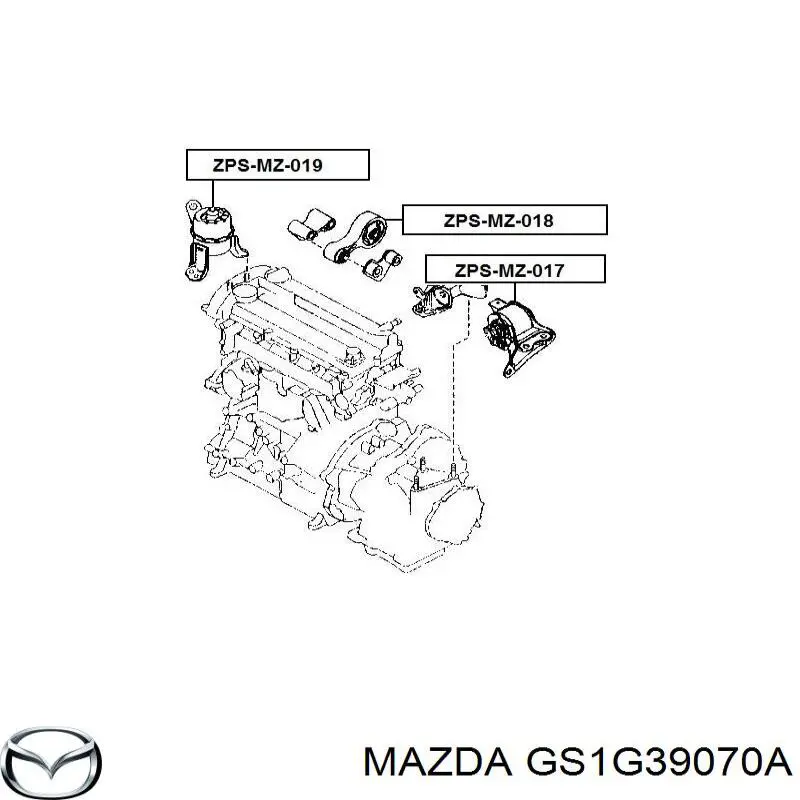 Comprar GS1G39070A Mazda Soporte izquierdo del motor