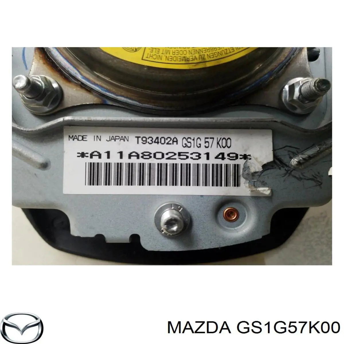 Airbag de volante GS1G57K00 Mazda