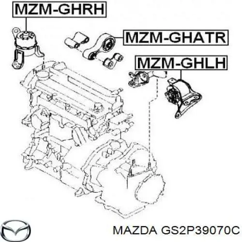 Comprar GS2P39070C Mazda Soporte izquierdo del motor