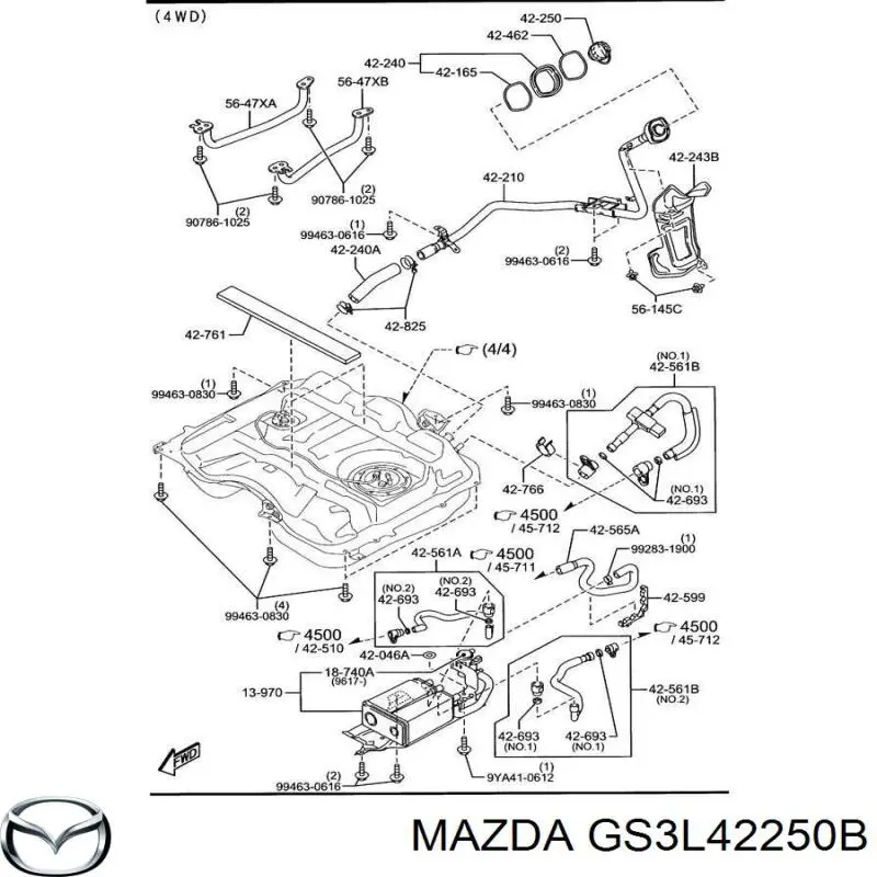 GS3L42250B Mazda