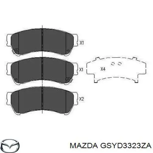 GSYD3323ZA Mazda pastillas de freno delanteras