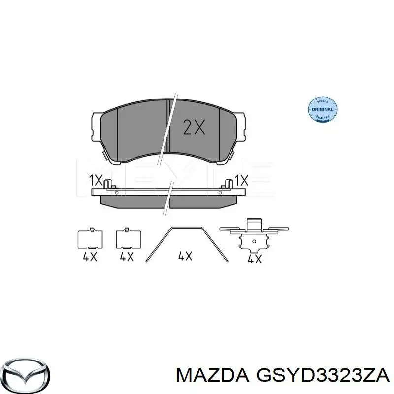 Comprar GSYD3323ZA Mazda Pastillas delanteras de freno