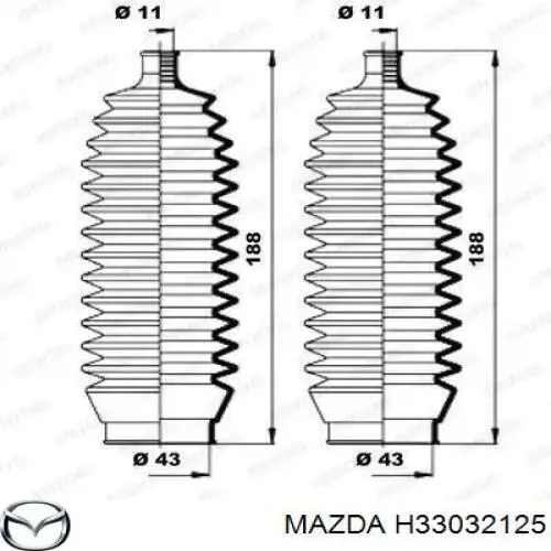 MB266166 Mitsubishi Guardapolvo de dirección izquierdo (cremallera)