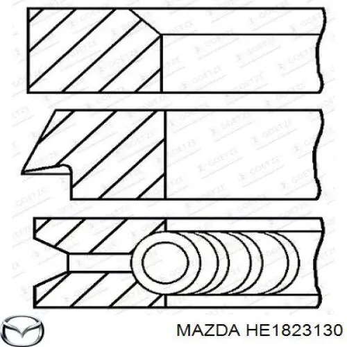 Juego de anillos de pistón, motor, STD Mazda 929 1 (LA)