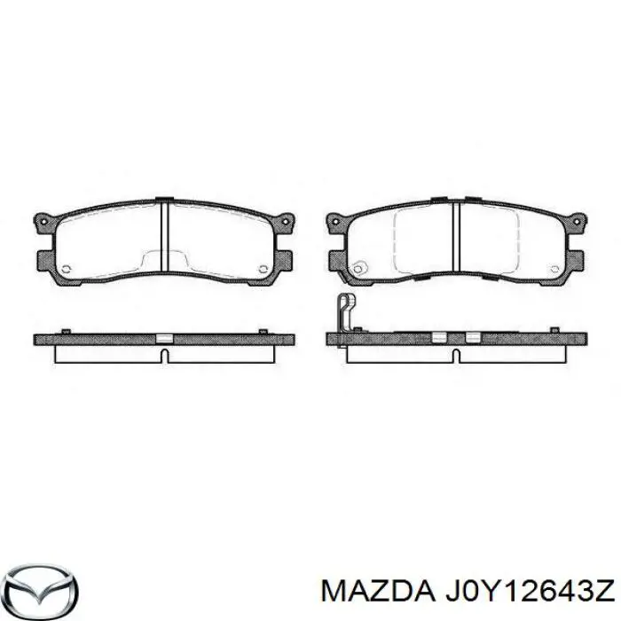 J0Y12643Z Mazda pastillas de freno traseras