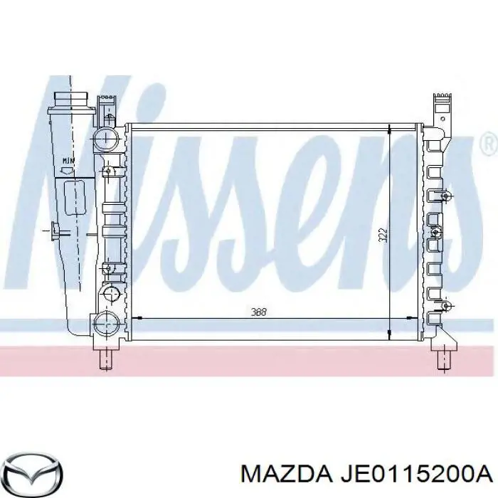 JE0115200B Mazda radiador