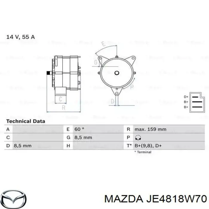 Regulador de corriente Mazda JE4818W70 precio, desde 20,24 EUR