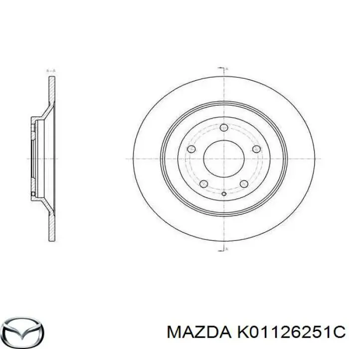 Comprar K01126251C Mazda Disco de freno trasero