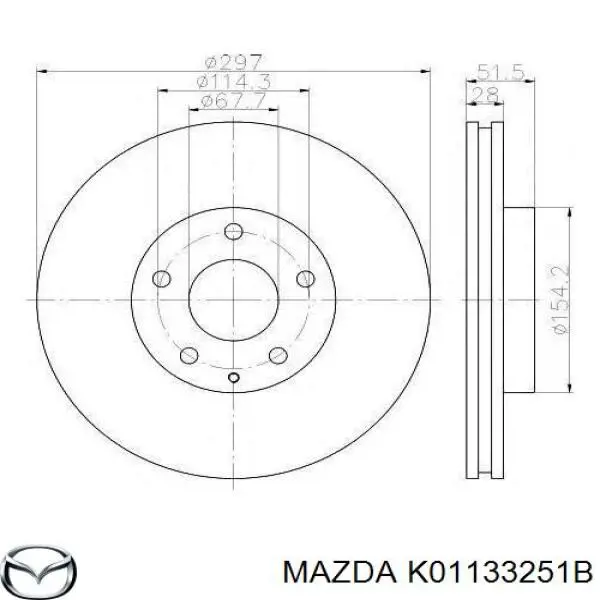 Frenos delanteros Mazda K01133251B precio, desde 44,12 EUR