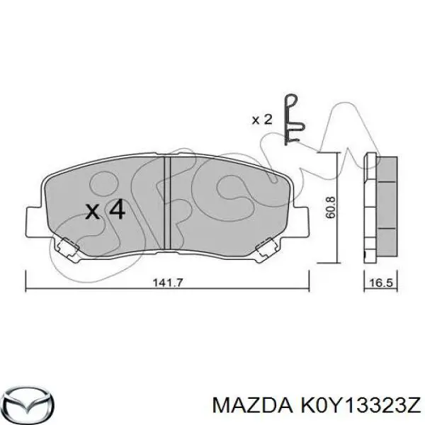 Pastillas freno delanteras Mazda K0Y13323Z precio, desde 29,77 EUR