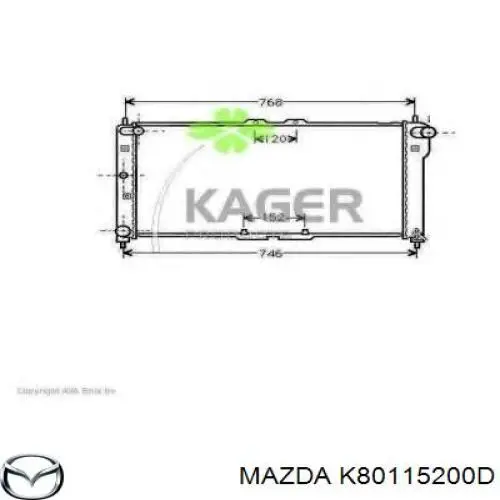 K80115200D Mazda radiador refrigeración del motor