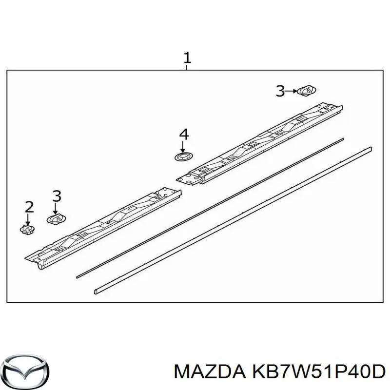 Moldura de umbral exterior derecha Mazda CX-5 (KF)