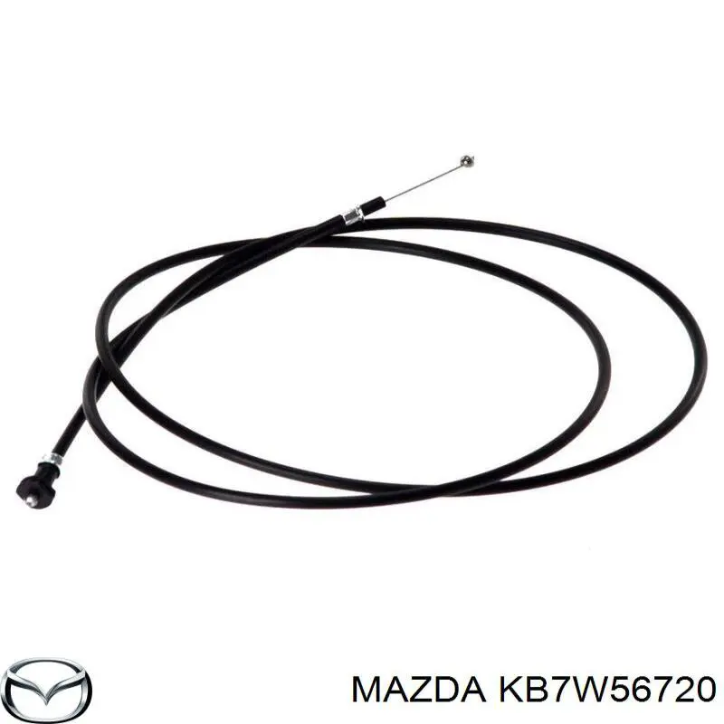 KB7W56720 Mazda Cable de capó del motor