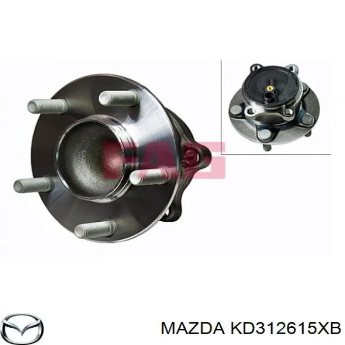 Comprar KD312615XB Mazda Cubo de rueda, Eje trasero