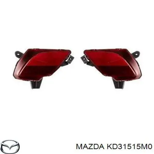 Comprar KD31515M0 Mazda Reflector trasero izquierdo del parachoques