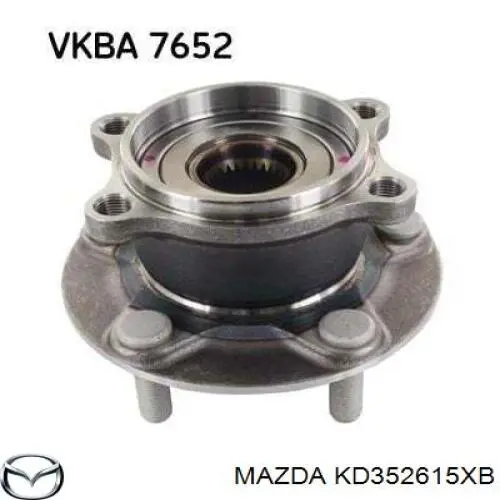 KD352615XB Mazda cubo de rueda trasero