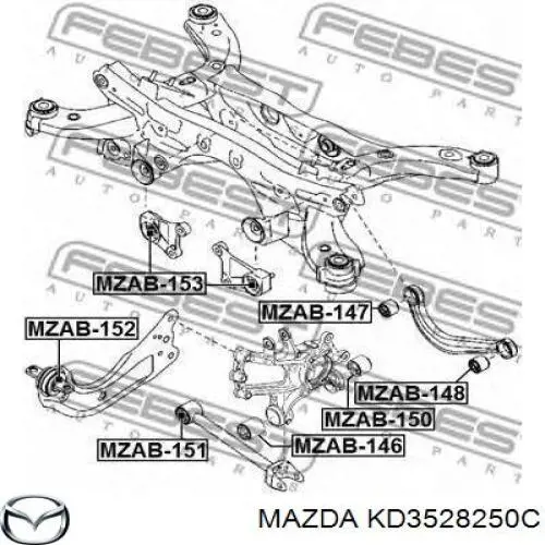 Mangueta trasera izquierda (suspension) para Mazda CX-5 (KE)