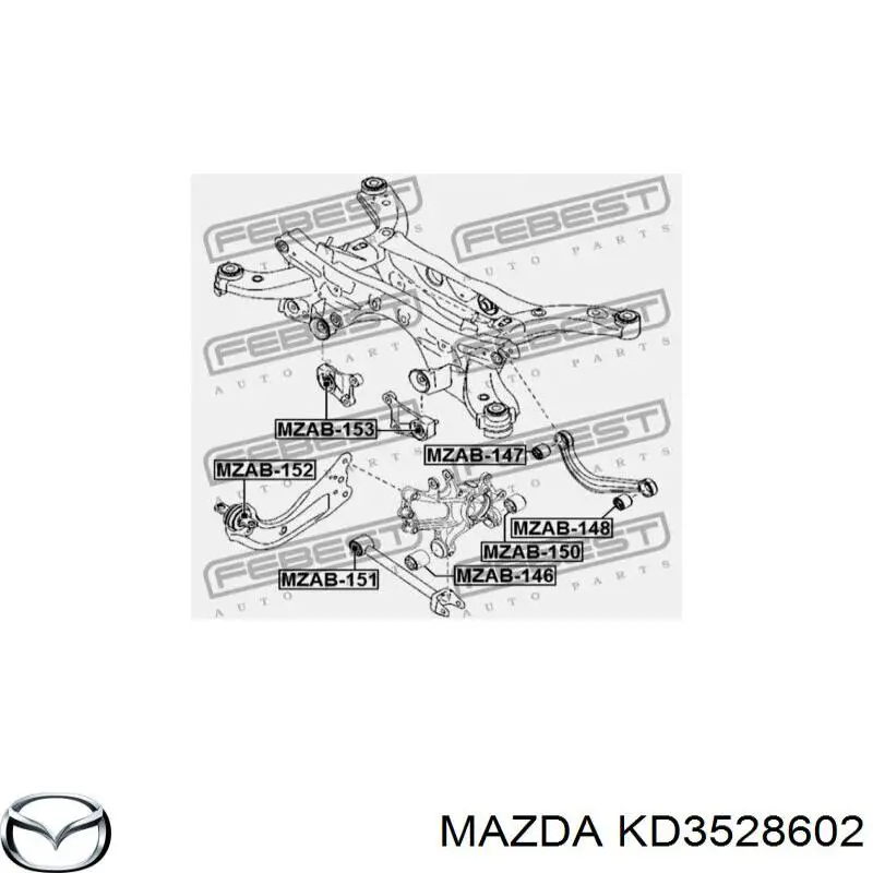 Comprar KD3528602 Mazda Buje de mangueta trasera