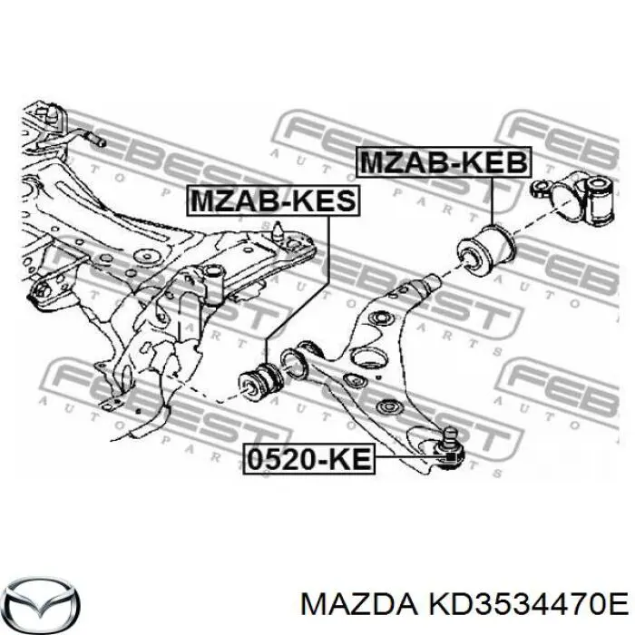 Silentblock de brazo de suspensión Mazda KD3534470E precio, desde 8,67 EUR