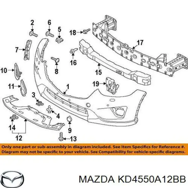 Tapa cubre gancho de remolque para parachoques delantera Mazda CX-5 I SUV (KE, GH) (2011 - 2017) precio, desde 6,84 EUR