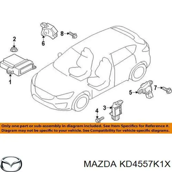 Sensor AIRBAG delantero para Mazda 3 (BM, BN)