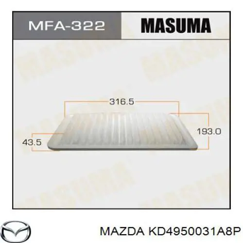 Comprar KD4950031A8P Mazda Defensa delantera