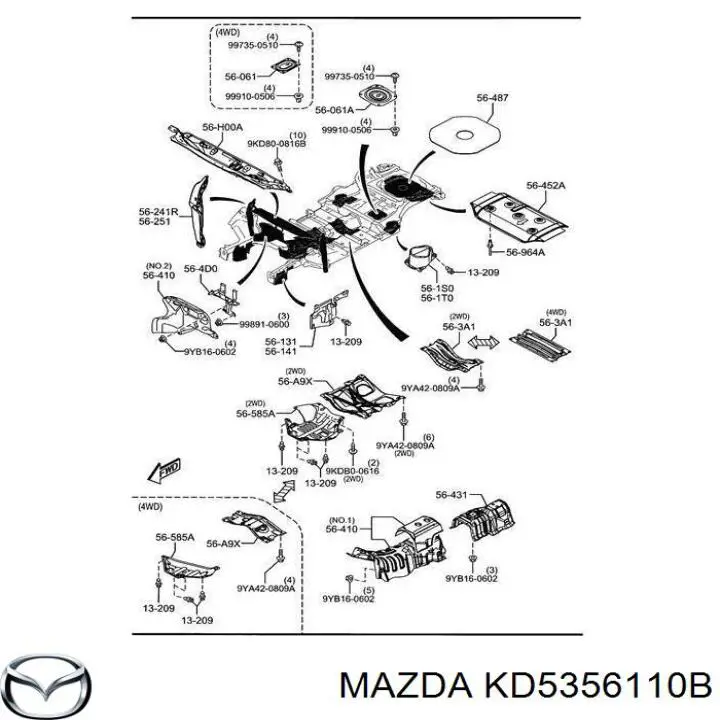 Protector antiempotramiento del motor para Mazda CX-5 (KE)